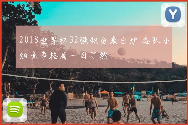 2018世界杯32强积分表出炉 各队小组竞争格局一目了然