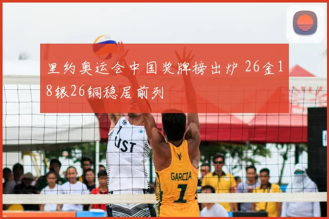 里约奥运会中国奖牌榜出炉 26金18银26铜稳居前列